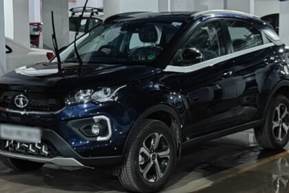 Tata Nexon front view — sold in petrol, CNG and EV versions in India