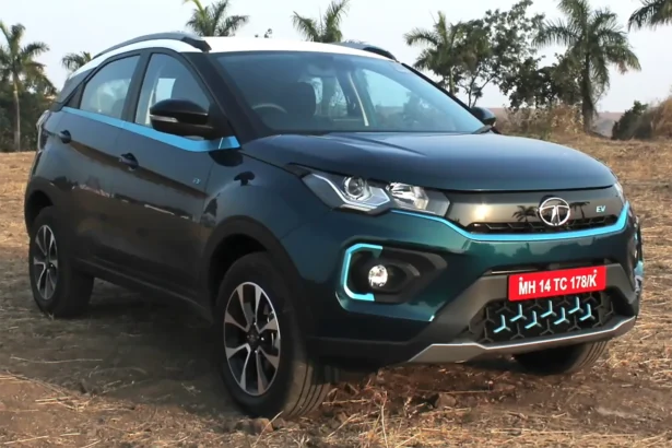 Tata Nexon EV 45 electric SUV parked on an Indian road