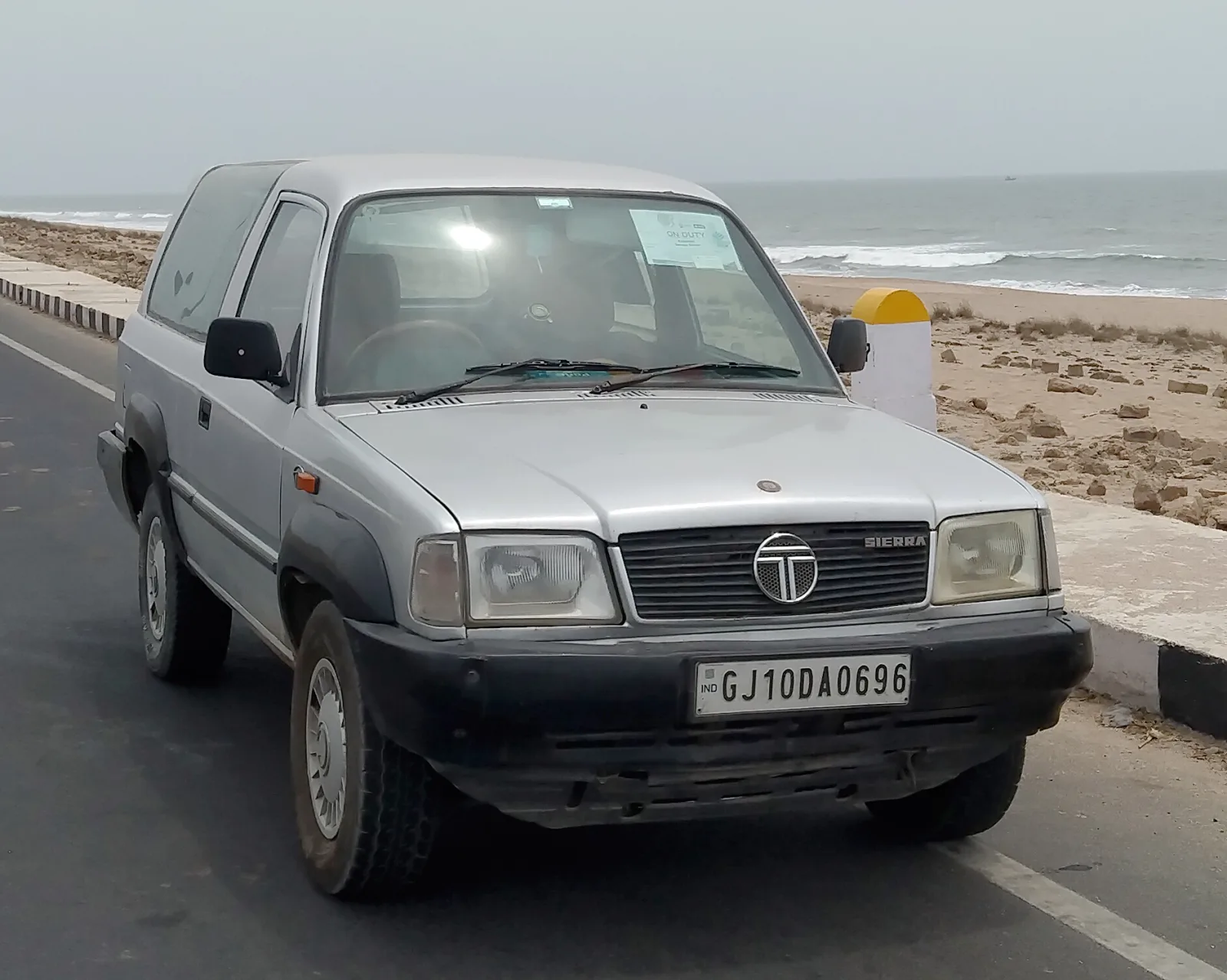 Tata Sierra EV electric SUV front three-quarter view